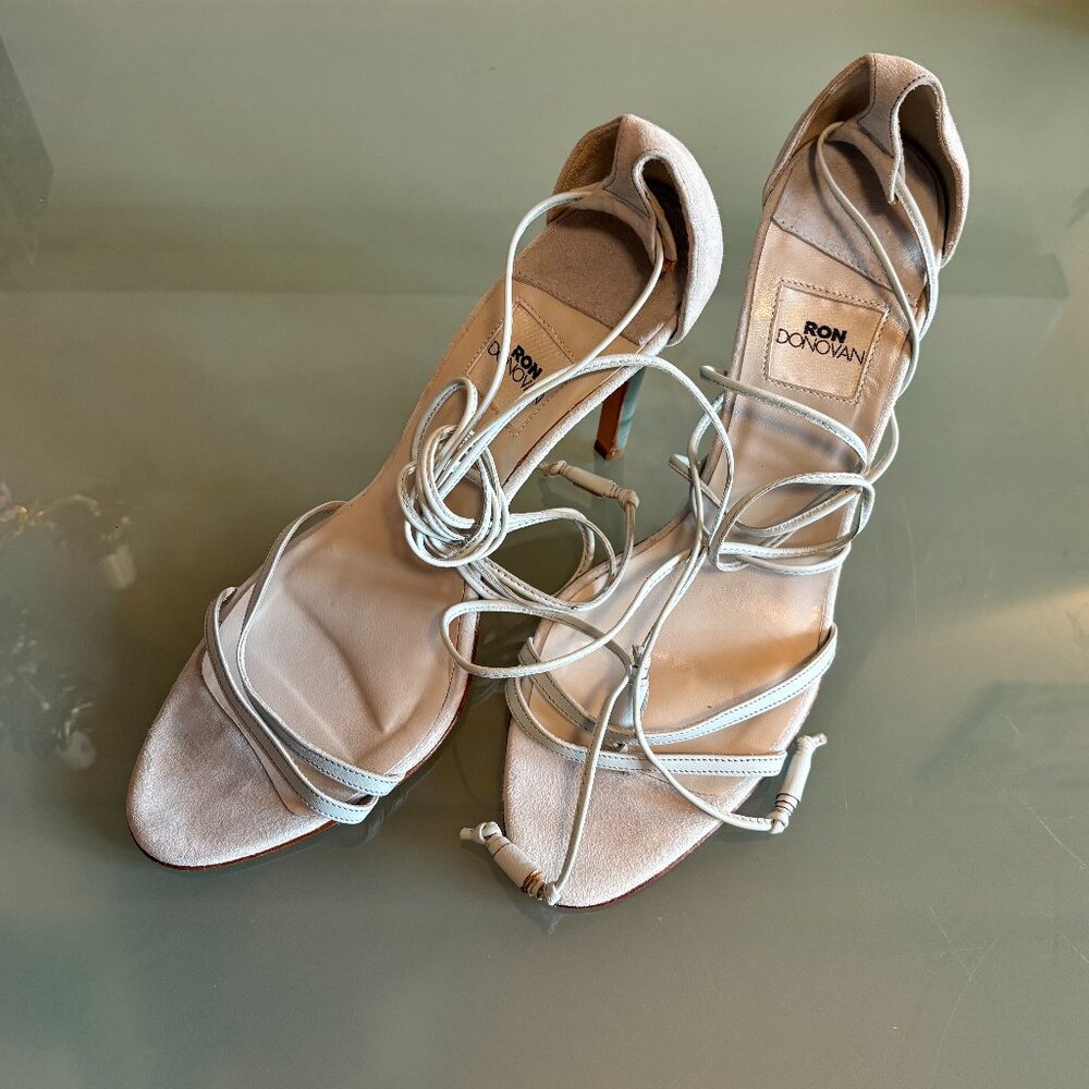 Suede Heels - Ron Donovan - Light Blue - Size 40 - Made in Italy